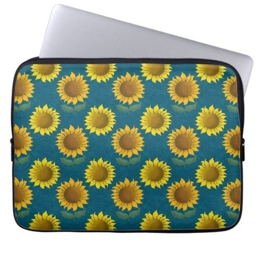 Sunny sunflower laptop sleeve