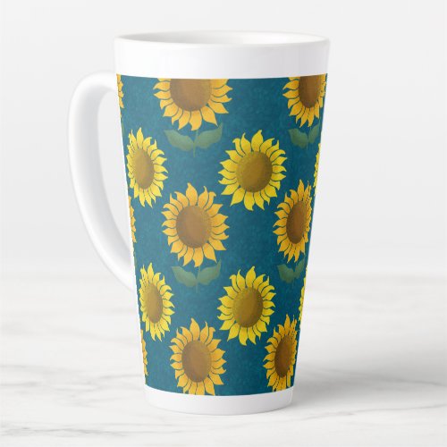 Sunny sunflower latte mug