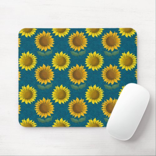 Sunny sunflower mouse pad