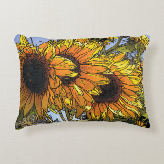 Sunny Sunflower Outdoor pillor Accent Pillow