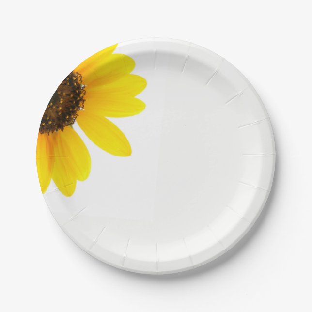 Sunny Sunflower Paper Plates (Front)