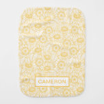 Sunny Sunflower Pattern Baby Burp Cloth