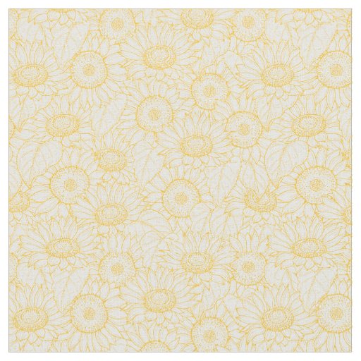 Sunny Sunflower Pattern Fabric