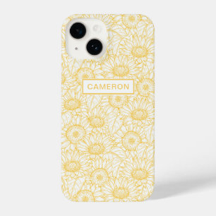 Sunny Sunflower Pattern iPhone 14 Case