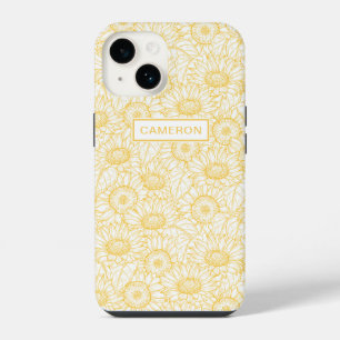 Sunny Sunflower Pattern iPhone 14 Case