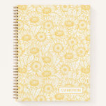 Sunny Sunflower Pattern Notebook