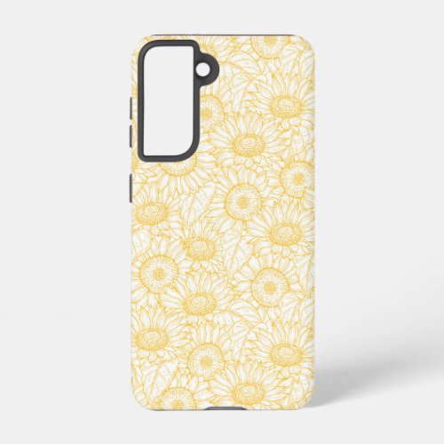 Sunny Sunflower Pattern Samsung Galaxy S21 Case