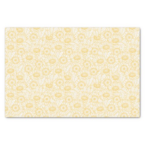 Sunny Sunflower Pattern Tissue Paper