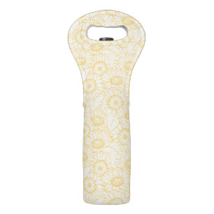 Sunny Sunflower Pattern Wine Bag