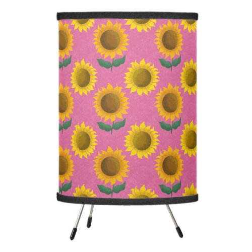Sunny sunflower _ pink tripod lamp