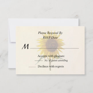 Sunny Sunflower RSVP Card