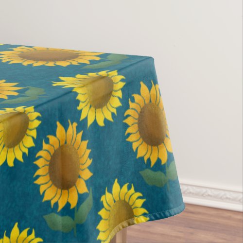 Sunny sunflower tablecloth