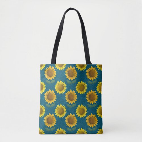 Sunny sunflower tote bag
