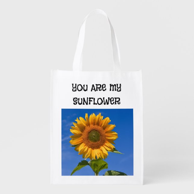 Sunny Sunflower Tote Bag – Cute & Stylish Eco-Frie (Front)