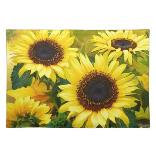 Sunny Sunflowers Cloth Placemat