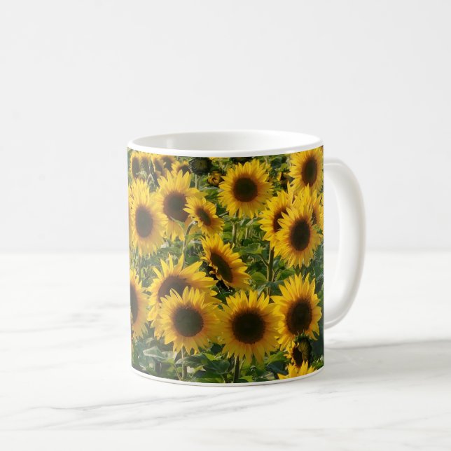 Sunny Sunflowers Field Mug (Front Right)