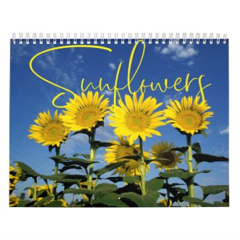 Sunny Sunflowers Floral Calendar by UTeezSF at Zazzle