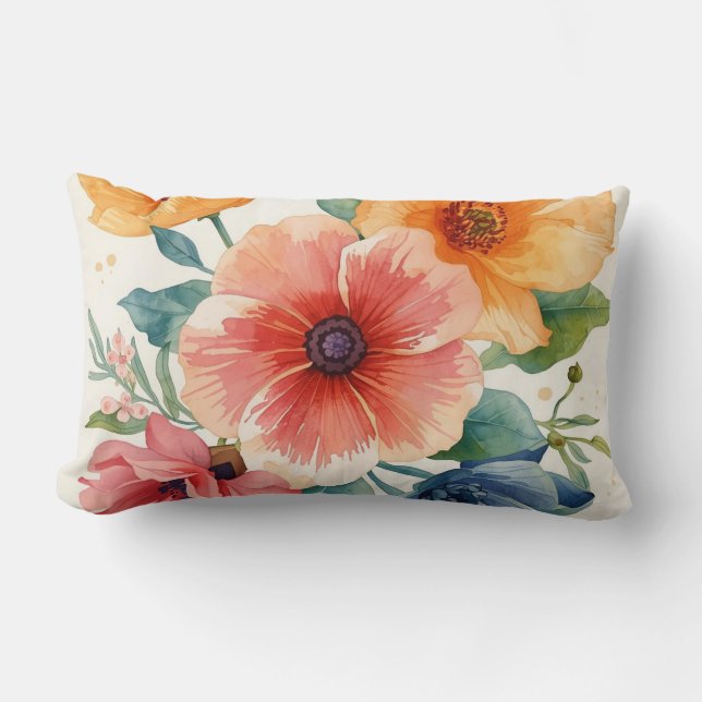 Sunny Sunflowers  Lumbar Pillow (Front)