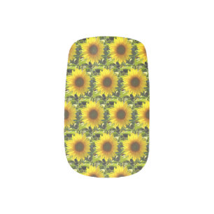 Sunny Sunflowers Minx Nail Art