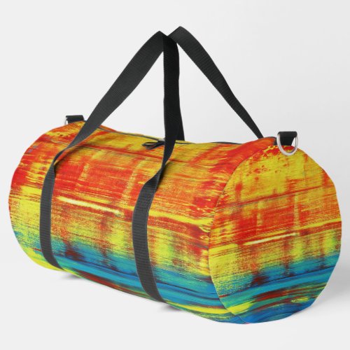Sunny Sunset Colorful Abstract Art Duffle Bag