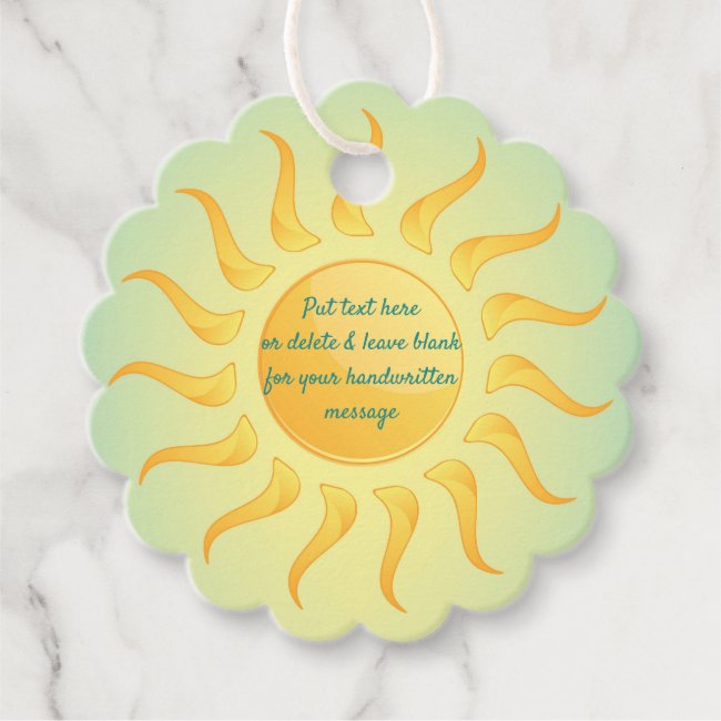 Sunny Sunshine Design Favor Card