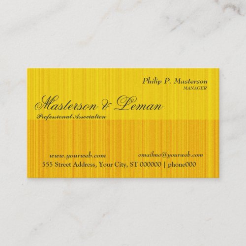 Male SunshineTextured Gold Monogram  Designs Business Cards
