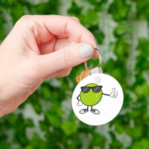 Sunny Tennis Ball Keychain