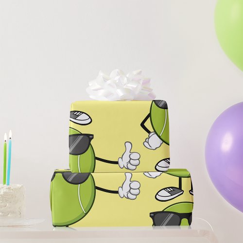 Sunny Tennis Ball Wrapping Paper