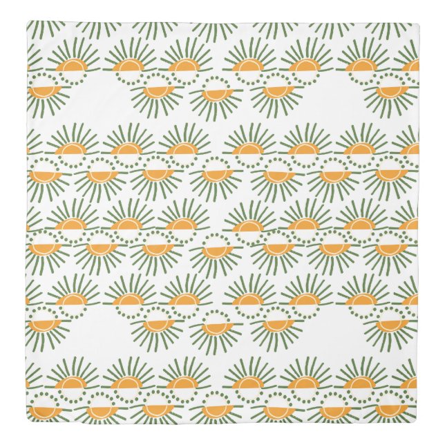 SUNNY TERRACOTTA WHITE DUVET  (Front)