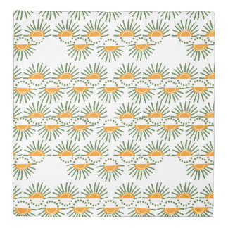 SUNNY TERRACOTTA WHITE DUVET COVER