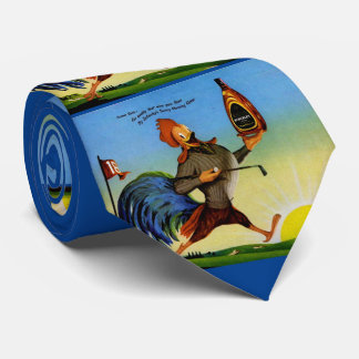 Sunny the Schenley Bourbon rooster print Neck Tie