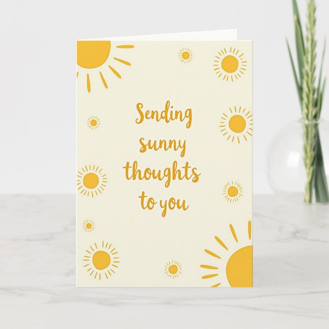 Sunny Thoughts Birthday Card (Front)