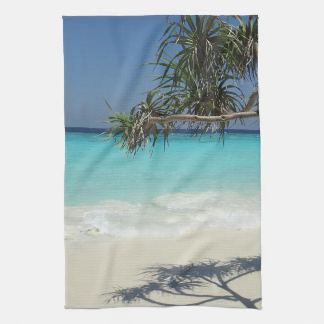 Sunny Tropical Beach Ocean Paradise Kitchen Towel Zazzle