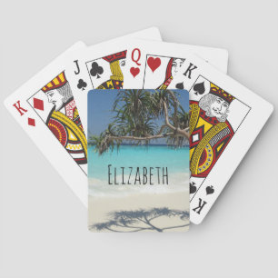 Sunny Tropical Beach Ocean Paradise Poker Cards