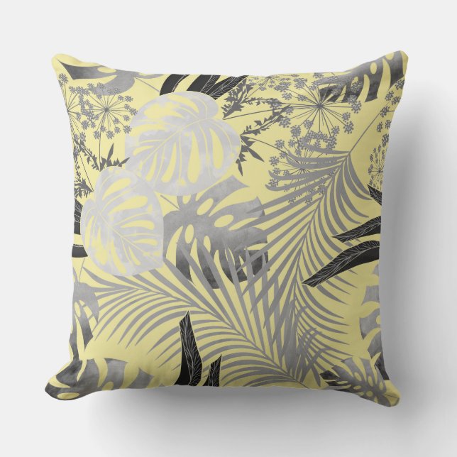 Sunny tropics throw pillow (Front)