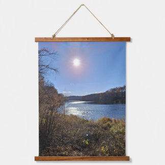 Sunny Vermont Fall River Hanging Tapestry