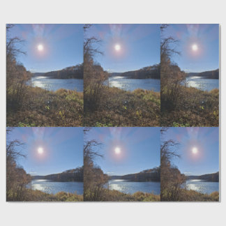 Sunny Vermont Fall River Wrapping Paper