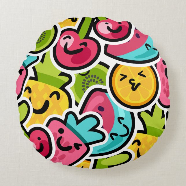 Sunny Vibes – Your Summer Store ☀️🏖️ Round Pillow (Front)