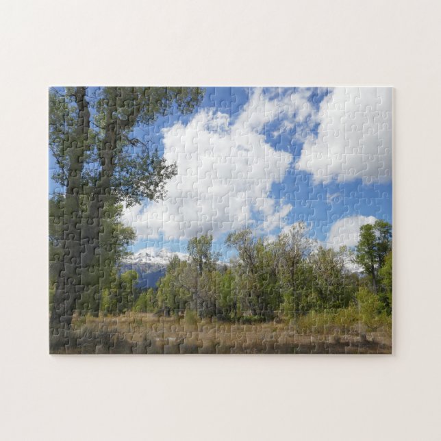 Sunny View of Grand Teton Mountain Jigsaw Puzzle (Horizontal)