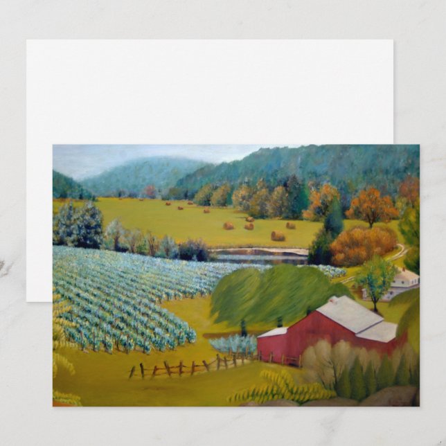 Sunny Vineyard Farm Holiday Card (Front/Back)