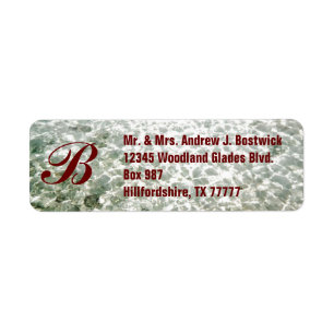 Sunny Water Monogrammed Label