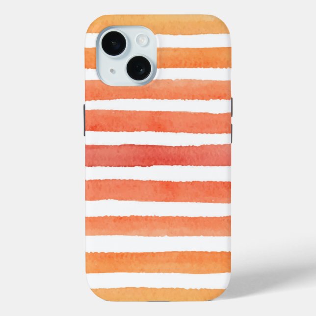 Sunny Watercolor Stripe Pattern Case-Mate iPhone Case (Back)