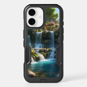 Sunny Waterfall with Gimmering Pool iPhone 16 Case