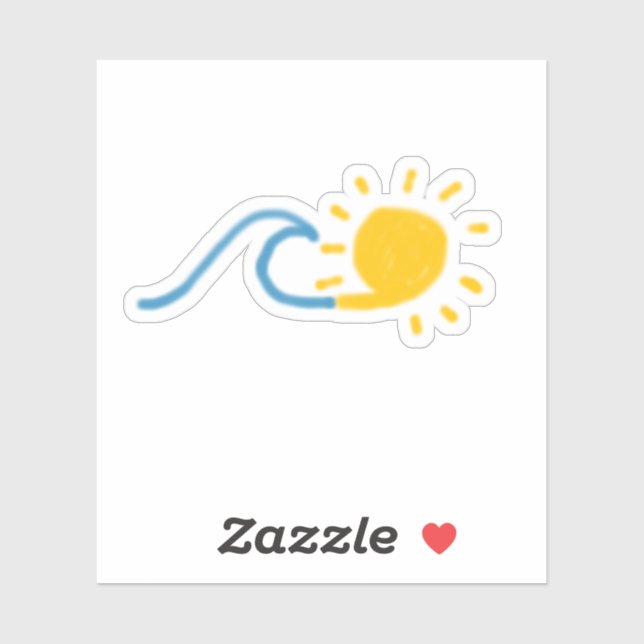 Sunny waves sticker (Sheet)