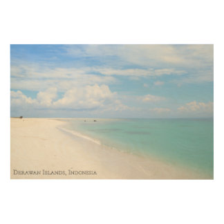 Sunny White Sand Beach Sea Landscape Travel Photo Wood Wall Art