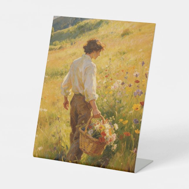 Sunny Wildflower Day Pedestal Sign (Front)
