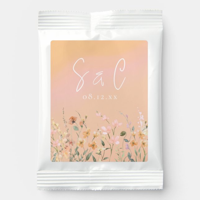 Sunny Wildflower Wedding Apricot ID1023 Margarita Drink Mix (Front)