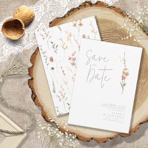 Sunny Wildflower Wedding Pattern ID1023 Save The Date