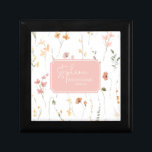Sunny Wildflower Wedding Pink ID1023 Gift Box<br><div class="desc">This chic wedding suite with it's warm sunny color palette, handwritten script font and delicate wildflower arrangements has a timeless and sophisticated look that will impress your guests and help make your special day unforgettable. This gift box for any of the bride's wedding party members, is shown here on white...</div>
