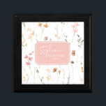 Sunny Wildflower Wedding Pink ID1023 Gift Box<br><div class="desc">This chic wedding suite with it's warm sunny color palette, handwritten script font and delicate wildflower arrangements has a timeless and sophisticated look that will impress your guests and help make your special day unforgettable. This gift box for any of the bride's wedding party members, is shown here on white...</div>